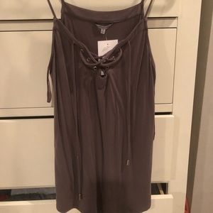 Front tie tank top
